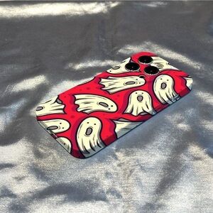 Stylish Red Ghost Pattern Phone Case